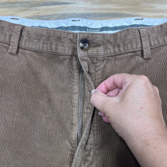 LL BEAN Corduroy Pants Stretch Country Classic Fit Men's 40X30 Brown Old Money - Picture 7 of 12